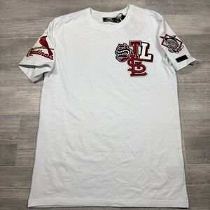 Pro Standard St. Louis Cardinals MLB White Embroidered T-Shirt Tee Men's Small